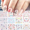 3 Sheets Christmas Nail Art Stickers Snowflake 3D Self-Adhesive Christmas