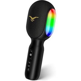 Microfono Karaoke Bluetooth SingFree, 5 en 1 Micrófono Inalámbrico con Bocina y Luz para Cantar Fiesta, Mic Multiproposito para Niño Adulto Regalo, Co