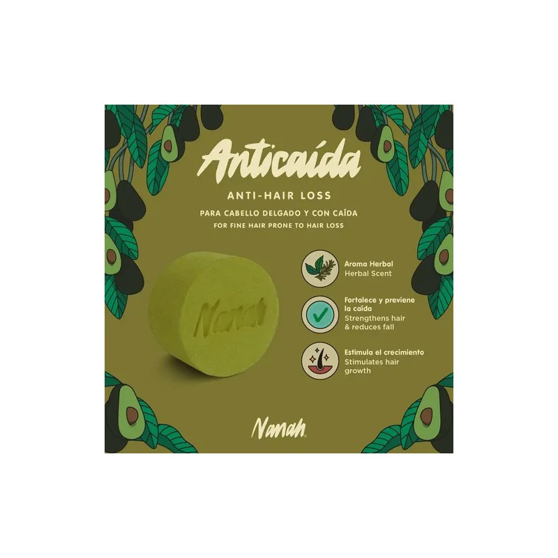 Nanah Shampoo Natural En Barra Para Anticaída