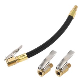 TUCKBOLD for Car Tire Inflator Extension Tube 0.305inx32TPI Durable Air Pump Extend Hose Adapter Tire Valve Black 1 Set 7.09inch 12.6mm OD Undeflatable