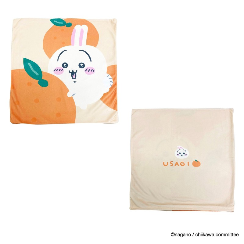 MORIPiLO 4621297 Chiikawa Morishita Cushion Cover, Bunny, Orange, 17.7 x