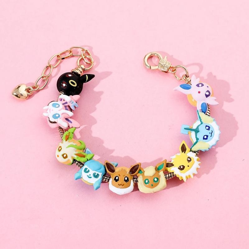 Anime Eevee Beads Bracelet - Hand Chain for Women Men