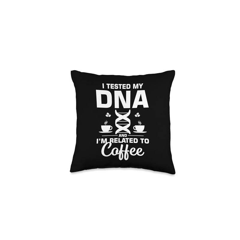 Coffee Dna Test Genetic Testing Crispr Microbiology Throw Pillow