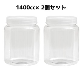 Breeders Farm Empty Container for Mycelia Bottles, 43.1 fl oz (1,400 cc), Clear Bottle, Plastic, Beetle, Stag Beetle, Larvae Breeding, Growth Process, Non-woven Air Filter Included, Wide Mouth Type,