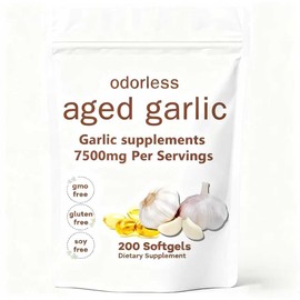 nuvapureAged Garlic Extract Odorless –200 Softgels | Organic, Non-GMO, Gluten-Free | Daily Immune for Adults(1pcs)