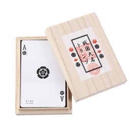 Sengoku Daimyo Playing Cards Premium Paulownia Box with Character Description, Suit with Daimyo Family Crest, Warlords and Castle Picture