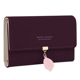 ANYWN Women's Medium Purse, Elegant Women's Purse with Many Compartments, B-Dark Purple, Classic