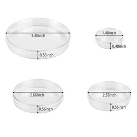 5 Pcs Plastic Petri Dish, Sterile Bacterial Culture Dish, Laboratory Plant Cell Tissue Petri Dish Accessories for Lab Supplies, School Science Equipment (Plastic-70mm-5Pcs)