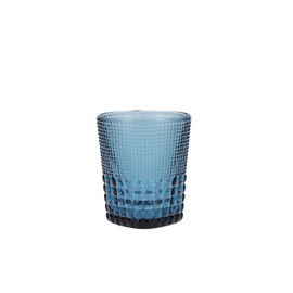 Fortessa Malcolm Double Old Fashioned Cocktail Glass 6 Pack, 11.5-Ounce, Cornflower Blue