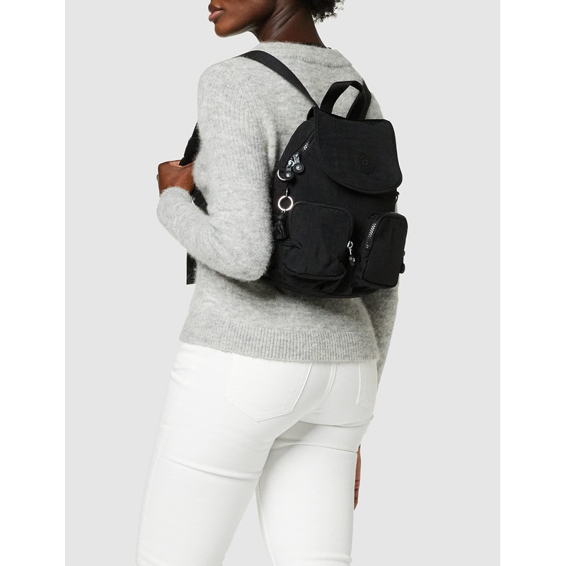 Kipling FIREFLY UP Small backpack (convertible to shoulderbag), Black Noir