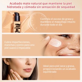 Bases De Maquillaje Ultramo Matte Larga Duración 50ml Tono Sun Beige