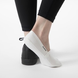 Cloud Organic Terry No Show Socks Non Slip Loafer Sneaker Flats Boat Shoe Invisible Low Cut Cotton Socks For Men and Women Organic White_5Pack