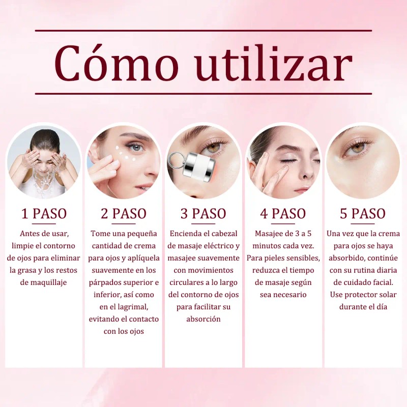 Crema Ojos Masaje Eléctrico Para Ojeras/líneas,uouou