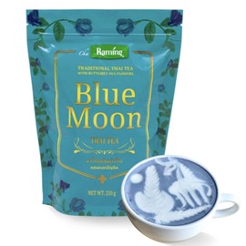 Raming Blue Moon Thai Tea Mix – Loose Leaf Assam & Butterfly Pea Flower Blend, All-Natural & Dye-Free, Makes Thai Iced Tea & Boba Tea – Authentic Thailand, 250g (8.8 oz)