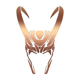 Loki Helmet Sticker Vinyl Decal Notebook Car Window Laptop 4" x 6" (Copper)