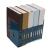 Retractable Book Ends Blue Sturdy Durable High Stability Retractable Elegant