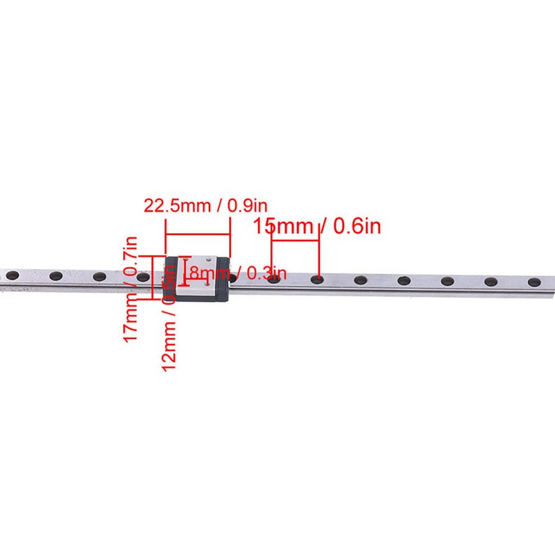 MGN7 Mini Linear Rail CNC Linear Sliding Guideway for 3D
