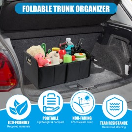 Unbranded Trunk Cargo Organizer Collapsible Storage Bag for Cars Trucks & SUVs  35L Black
