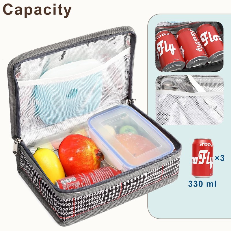 FlowFly Small Insulated Lunch box Portable Soft Bag Mini Cooler