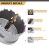 CENYB 3-7/16" (87mm) Tungsten Carbide Tipped Hole Saw with 2Pcs