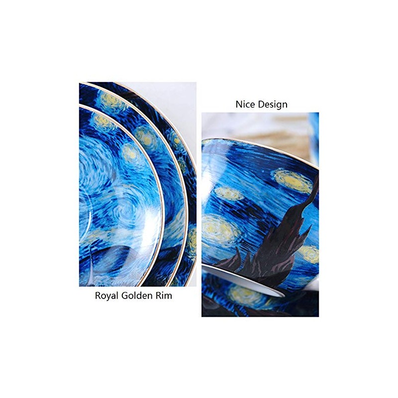 Coffeezone Vincent Van Gogh Art The Starry Night Porcelain Latte