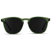 WearMe Pro Polarized Modern Rounded Square Men's Sunglasses (Green Frame/Black