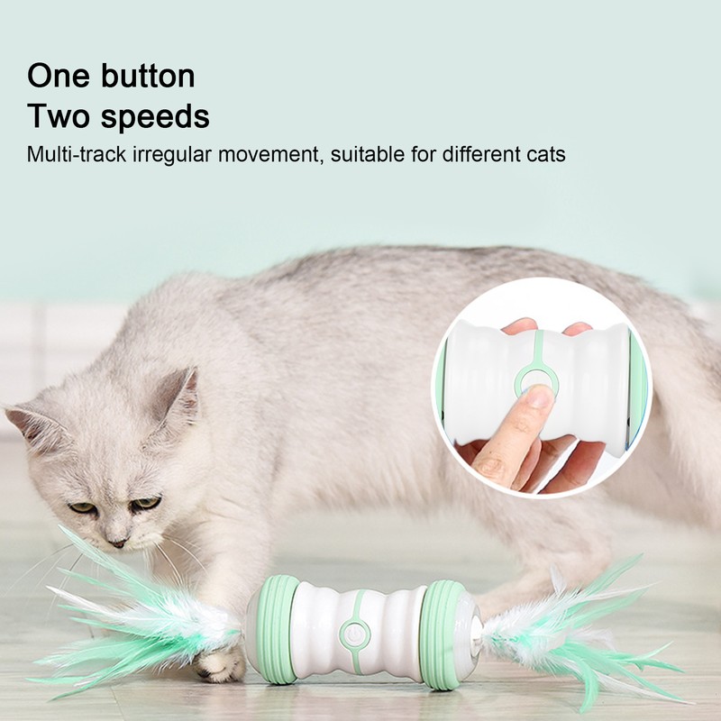 Electric Cat Teaser USB Rechargeable Auto Rotating Cat Toys with