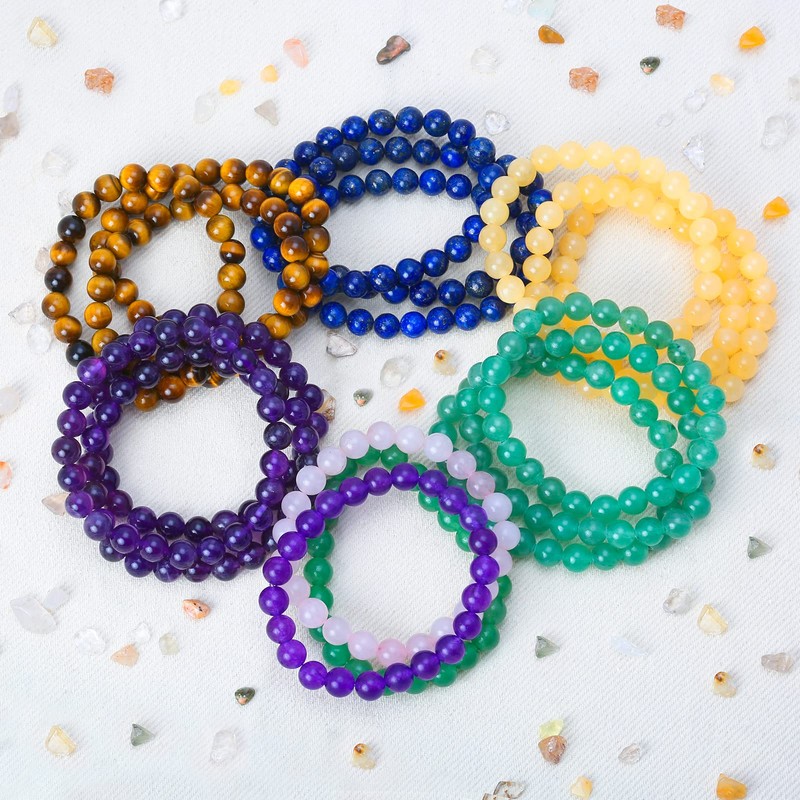 Bling Jewelry Set of 3 Semi Precious Gemstone Green Tiger