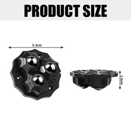 Pack of 12 Heavy Duty Ball Castors, 360 Degree Wheels for Furniture, Furniture Rollers, Small Mini Rolls for Paper Baskets, Storage Containers, Bedside Tables, Mini Cooling Slots, White + Black,