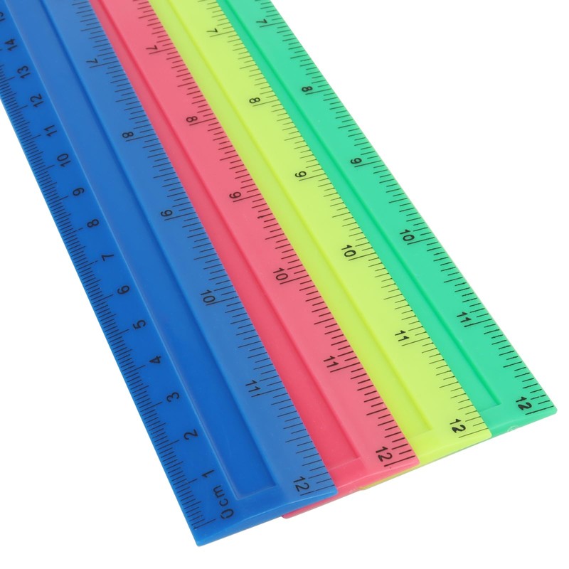 MUKCHAP 32 Pack 30cm Coloured Rulers, 12 Inch Plastic Straight