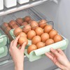 AIMALL Double-Layer Egg Storage Box 9.25x8.46x5.31in Stackable Refrigerator Drawer Organizer