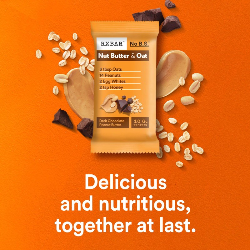 RXBAR Nut Butter and Oat Protein Bars, Protein Snacks, Snack