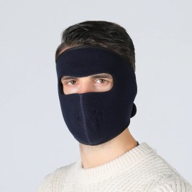 Unbranded Winter Warmer Fleece Full Face Mask Ski Snow Face Mask Balaclava for Women Men - Dark Blue