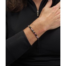 Cherry Tree Collection - Small, Medium, Large Sizes - Gemstone Beaded Bracelets For Women and Men - 4mm Round Beads (Tourmaline, Small)