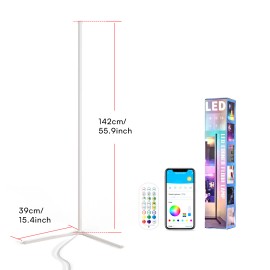 Modern Indoor Home Decor LED RGB Smart Corner Floor Lamps IP65 Rated Indoor Lighting with Stand Decorative LightingLamp Power(W): 10, Plug Type: Usb
