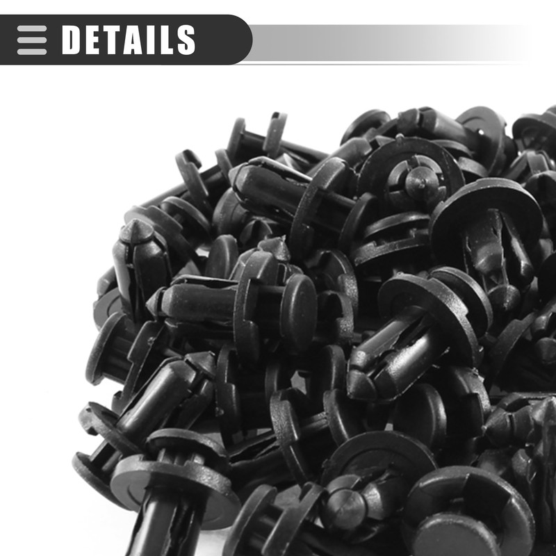 Motoforti Universal Plastic Car Rivets Fastener Push Clips, 9mm Hole,