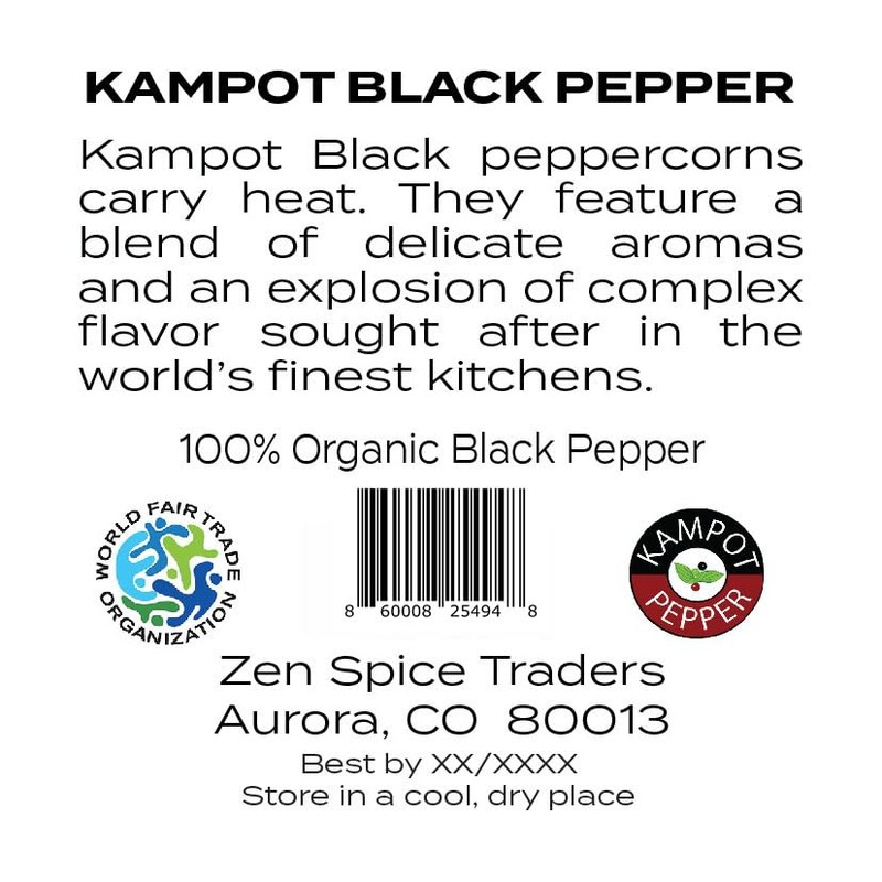 Organic Kampot Black Peppercorns | Zen Spice Traders | 8