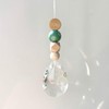 Handmade Suncatcher Crystal 50mm - Window Decoration Daisy Green with