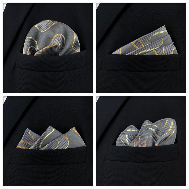 Shlax & Wing Men's Pocket Square Set of 5 Business