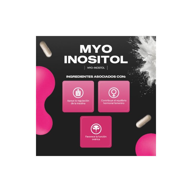 Myo Inositol Puro Bienestar Hormonal Vital Botanics 200 Cápsulas 2000