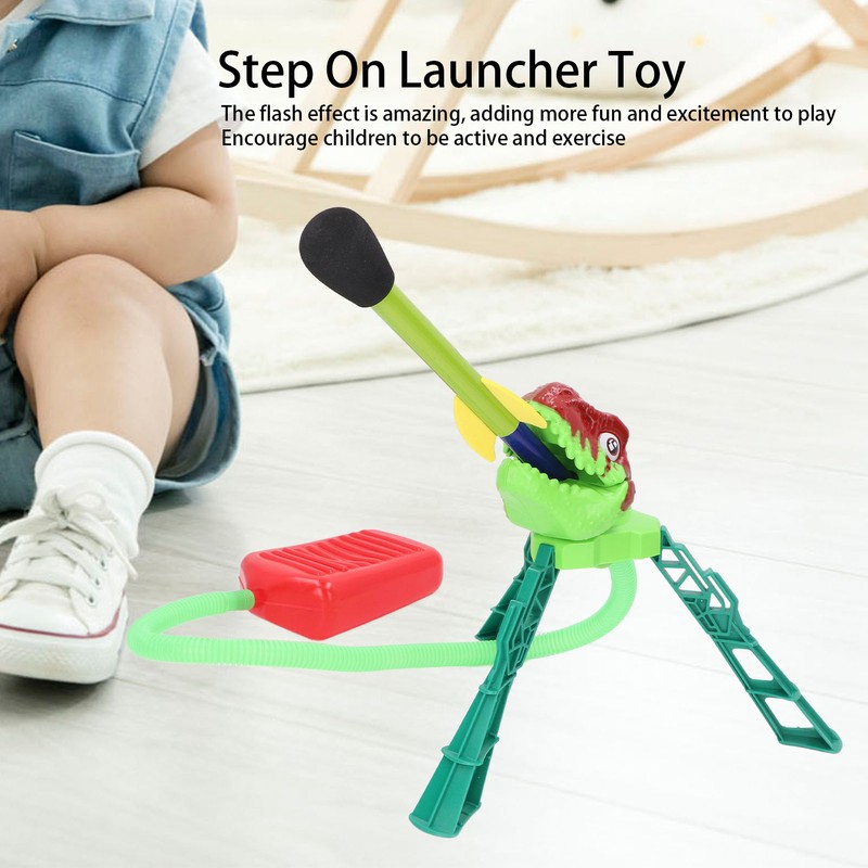 Kids Rocket Launcher Safe Luminous Effect Step On Launcher Toy