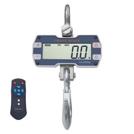 Digital Crane Scale 2000kg/4400lb,Digital Hanging Scale with Remote,Industrial Heavy Duty Crane Scale for Farm,Livestock,Construction Site,Hunting,Market,Fishing (Silver)