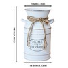 MISIXILE Rustic Farmhouse Vase Galvanized Milk Can, Metal Decorative Shabby