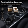 Car Cup Holder Expander with Food Tray – 360° Adjustable