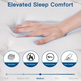 inight Twin Size Mattress 10 Inch, Twin Mattress in a Box, Hybrid Gel Memory Foam Medium Firm Feel Individual Pocket Springs Matress, Breathable Fabric, Strong Edge Support, Fiberglass Free