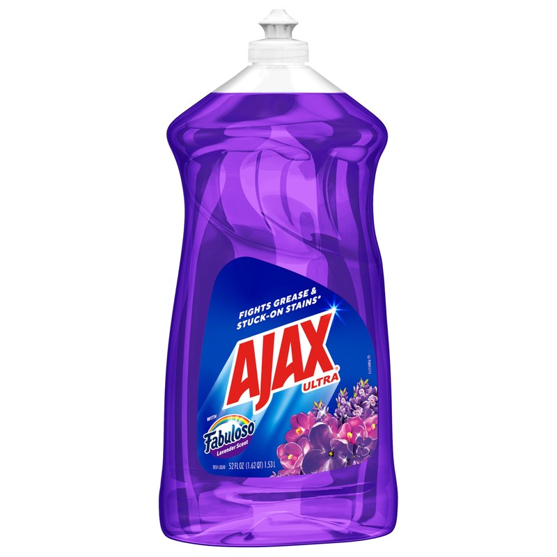 AJAX Ultra Liquid Dish Soap With Fabuloso, Lavender Scent, 52