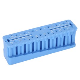 Endodontic Endo Block Measuring Tools, Blue Measuring Autoclavable Endodontic Bloc Block Holder Drills Burs Cleaning Case Autoclavable Block File Instrument Ruler Equipment