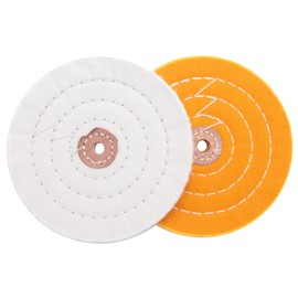 Bruafsir 2Pcs Polishing Discs Polishing Wheel Kit 150mm Polishing Wheel Set for Table Buffer Polisher with 12.7mm Mandrel Hole