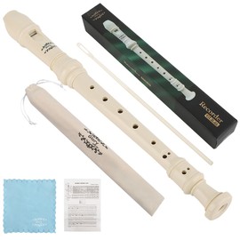 GLORY ESTD. 1962 Glory Soprano Recorder Instrument for Beginner, German Fingering C Key Recorder Instrument,Beige