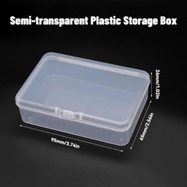 Aimeke Pack of 6 Plastic Storage Boxes with Lid, Small Storage Boxes, Transparent, Small Box with Snap Lock for Screws, Beads, Jewellery, Craft Items (9.5 × 6.5 × 2.6 cm)
